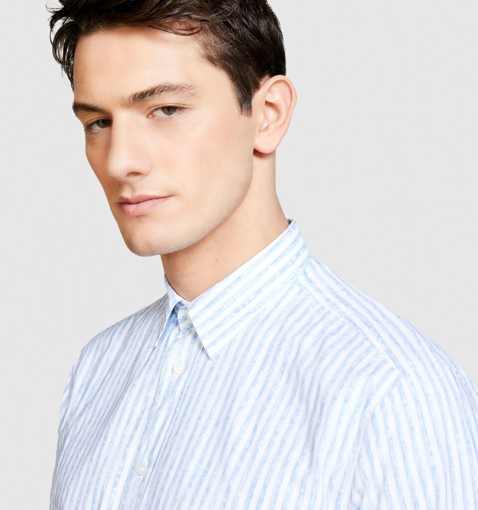 Regular fit printed shirt - men's regular fit shirts - Light Blue | Sisley image number 5